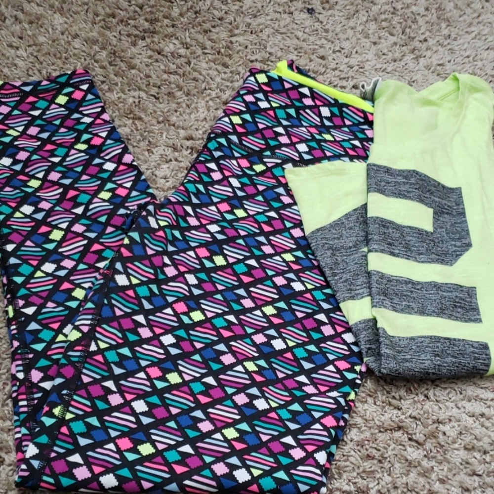 Vs pink tank/sport pants